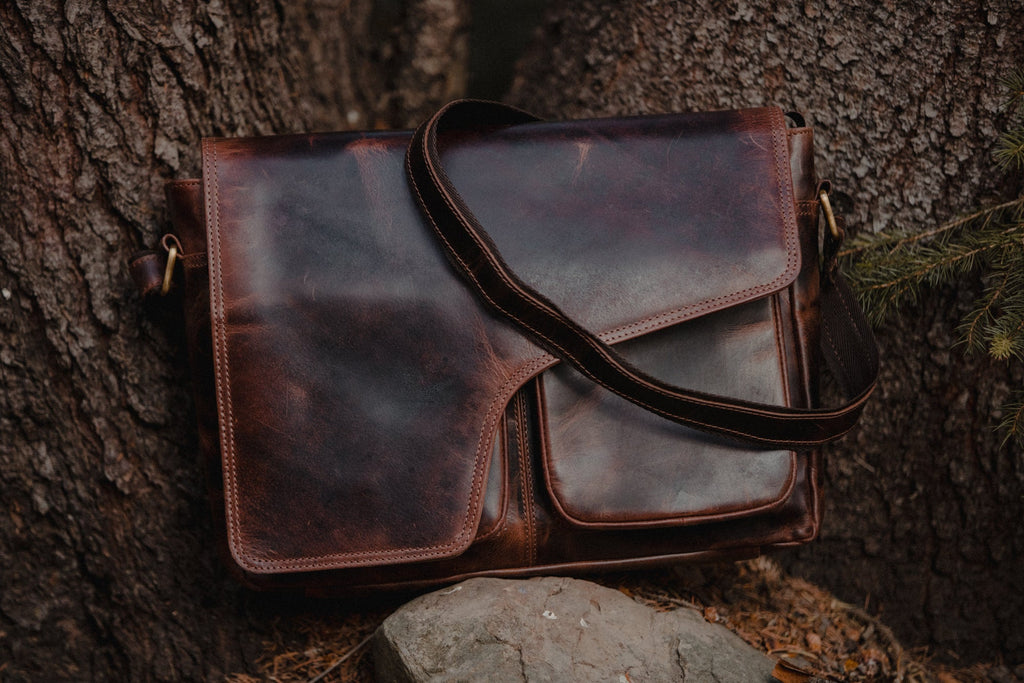 Buffalo Leather Messenger Kodiak Leather