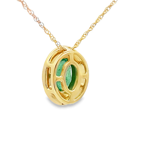 .46ct Emerald Diamond Fashion Pendants 10KT Yellow Gold Bids.com