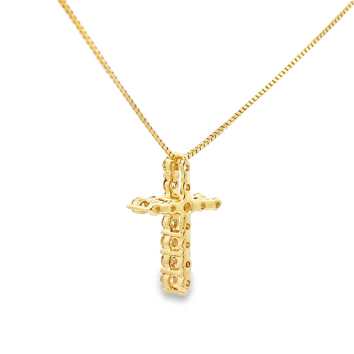 .15ct Diamond Cross Religious Pendant 14KT Yellow Gold Bids.com