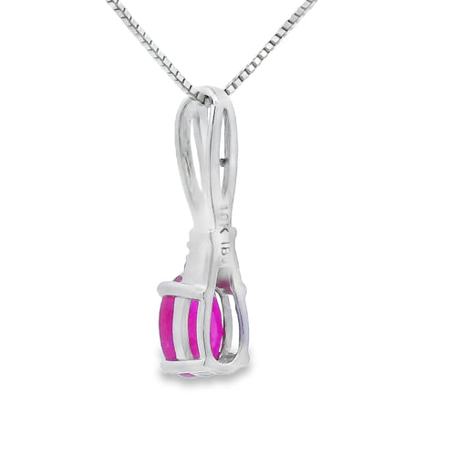 .38ct Ruby Diamond Fashion Pendants 10KT White Gold Bids.com