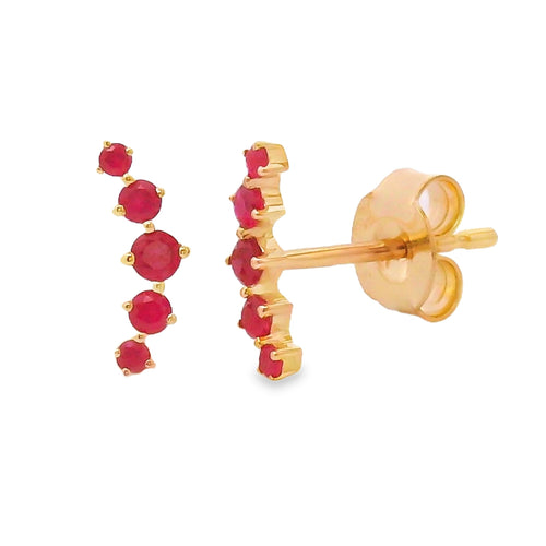 .24ct Ruby Earrings 14KT Yellow Gold Bids.com