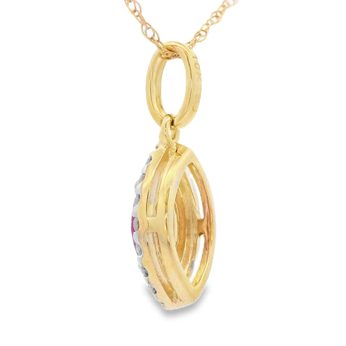 .26ct Ruby Diamond Fashion Pendants 10KT Yellow Gold Bids.com