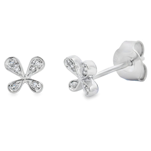 .03ct Diamond Earrings 10KT White Gold Bids.com