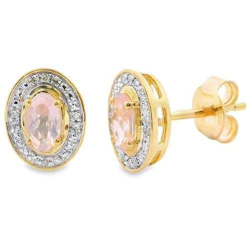 .45ct Quartz Diamond Earrings 10KT White Gold Bids.com