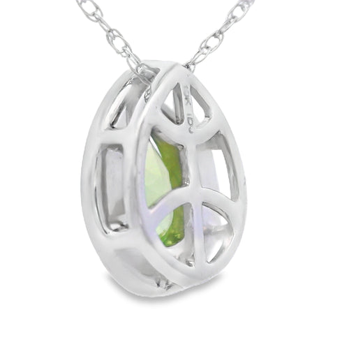 .47ct Peridot Diamond Fashion Pendants 10KT White Gold Bids.com
