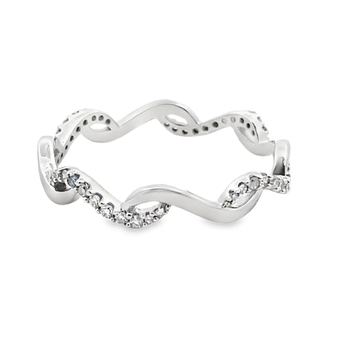 .17ct Diamond Wedding Band Ring 14KT White Gold Bids.com