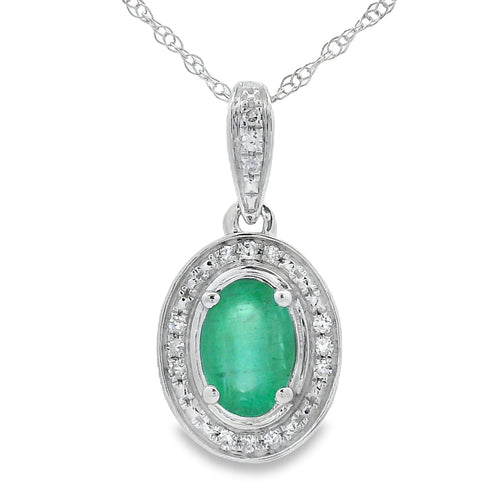 .46ct Emerald Diamond Fashion Pendants 10KT White Gold Bids.com