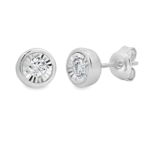.25ct Lab Grown Diamond Stud Earrings Sterling Silver Bids.com