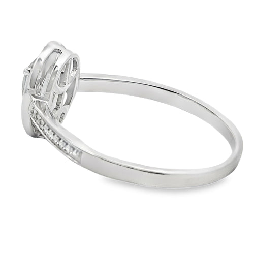 .50ct Mystic Fire Topaz Diamond Ring 10KT White Gold Bids.com