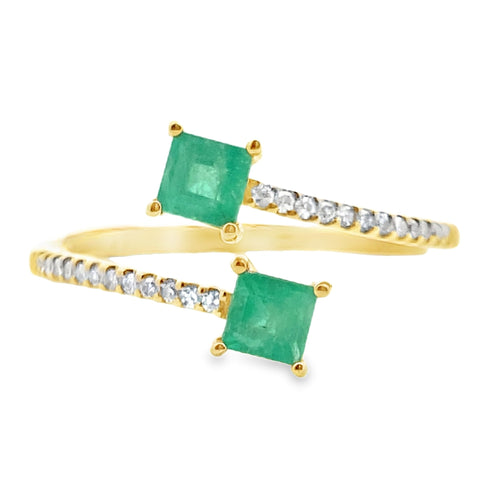 .47ct Emerald Diamond Ring 14KT Yellow Gold Bids.com