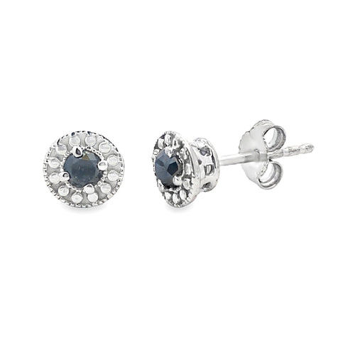 .25ct Diamond Stud Earrings Sterling Silver Bids.com
