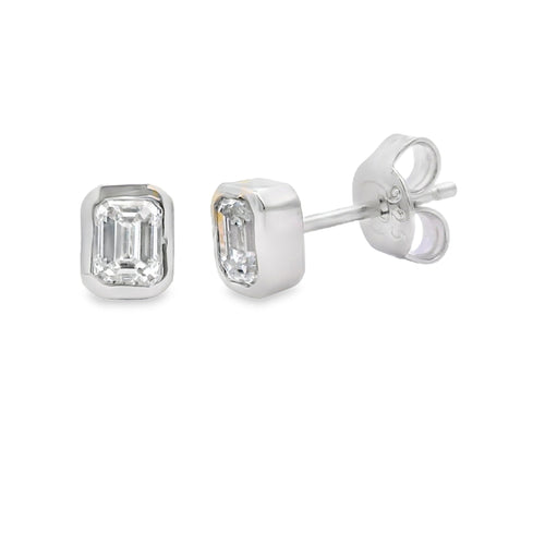 .50ct Lab Grown Diamond Stud Earrings Sterling Silver Bids.com