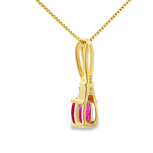.38ct Ruby Diamond Fashion Pendants 10KT Yellow Gold Bids.com