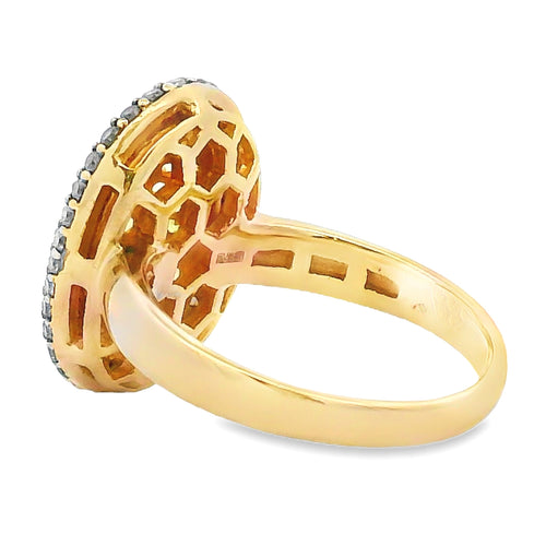 .45ct Yellow Sapphire Diamond Ring 14KT Yellow Gold Bids.com
