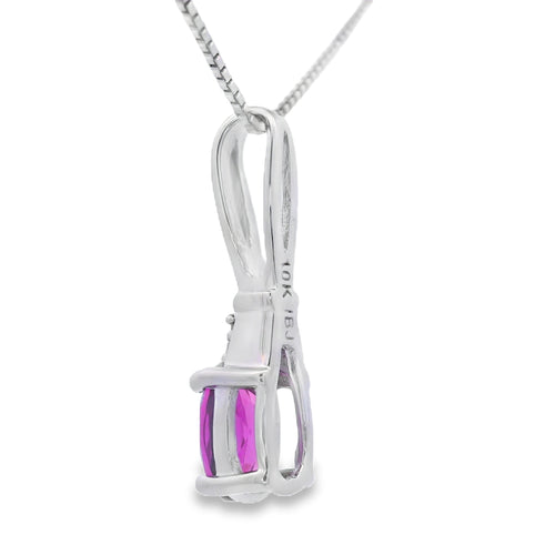 .40ct Rhodolite Garnet Fashion Pendants 10KT White Gold Bids.com
