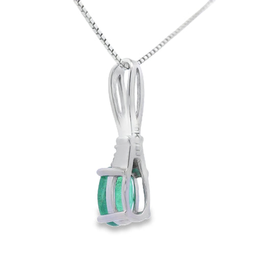 .25ct Emerald Diamond Fashion Pendants 10KT White Gold Bids.com