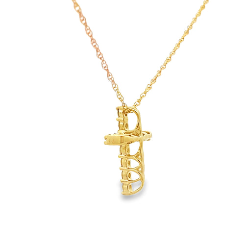 .15ct Diamond Cross Religious Pendant 14KT Yellow Gold Bids.com