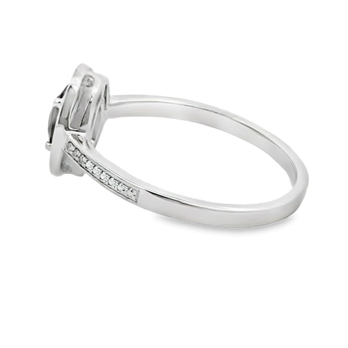 .42ct Quartz Diamond Ring 10KT White Gold Bids.com