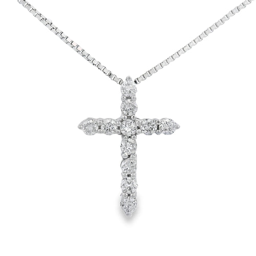 .15ct Diamond Cross Religious Pendant 14KT Yellow Gold Bids.com