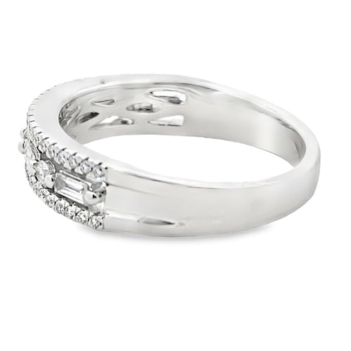.50ct Diamond Fashion band rings 14KT White Gold Bids.com
