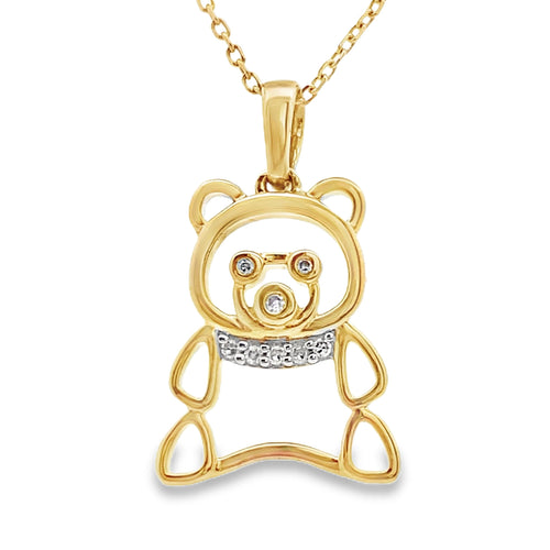 .03ct Diamond Animal Pendant 10KT Yellow Gold Bids.com