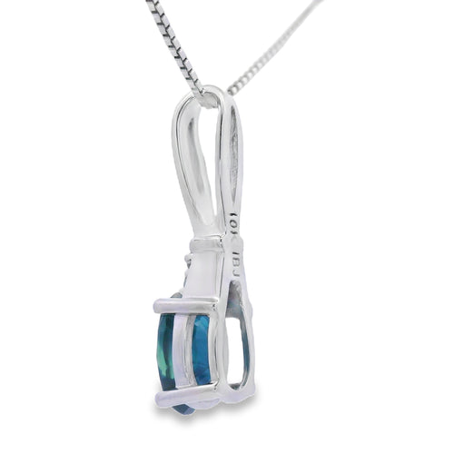 .34ct Sapphire Diamond Fashion Pendants 10KT White Gold Bids.com