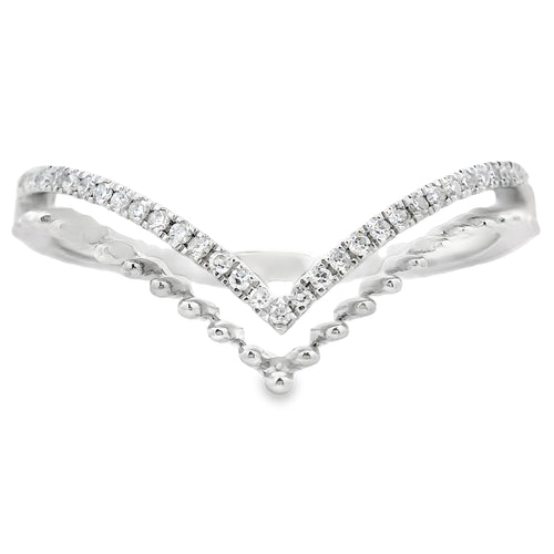.09ct Diamond Fashion band rings 10KT White Gold Bids.com