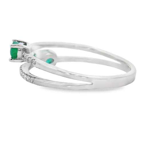 .47ct Emerald Diamond Ring 14KT White Gold Bids.com