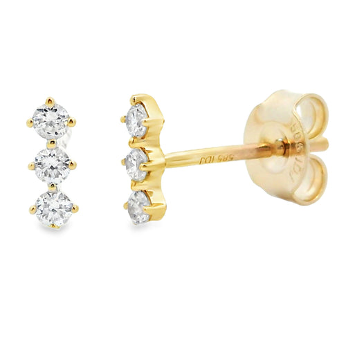 .16ct Diamond Diamond Dangle Earrings 14KT Yellow Gold Bids.com
