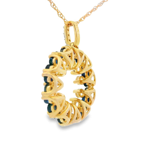 .10ct Sapphire Fashion Pendants 10KT Yellow Gold Bids.com