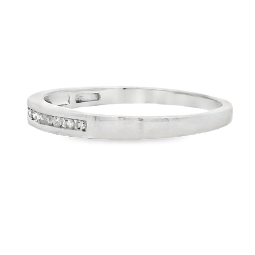 .11ct Diamond Wedding Band Ring 14KT White Gold Bids.com