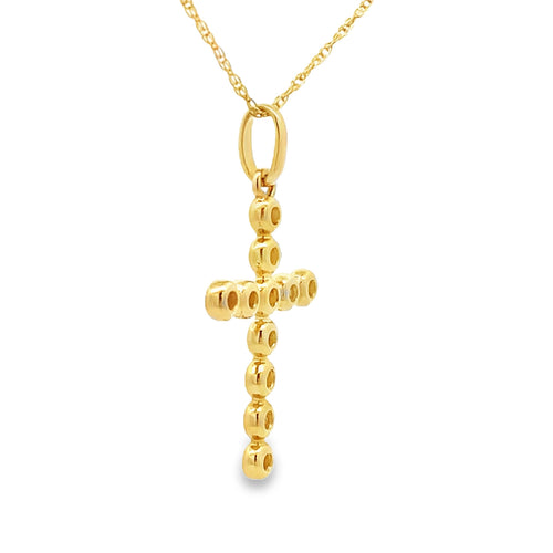 .15ct Diamond Cross Religious Pendant 14KT Yellow Gold Bids.com