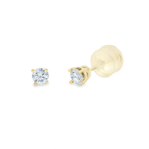 .25ct Lab Grown Diamond Stud Earrings 10KT Yellow Gold Bids.com
