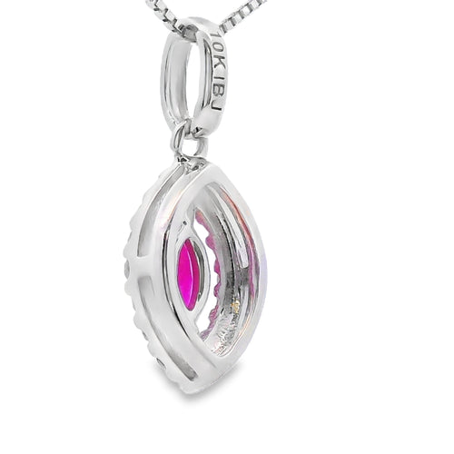 .26ct Ruby Diamond Fashion Pendants 10KT White Gold Bids.com