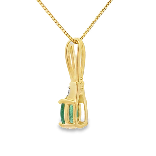 .25ct Emerald Diamond Fashion Pendants 10KT Yellow Gold Bids.com