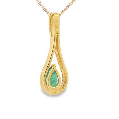 .37ct Emerald Diamond Fashion Pendants 10KT Yellow Gold Bids.com