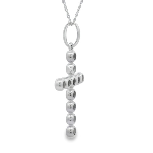 .31ct Diamond Cross Religious Pendant 14KT White Gold Bids.com