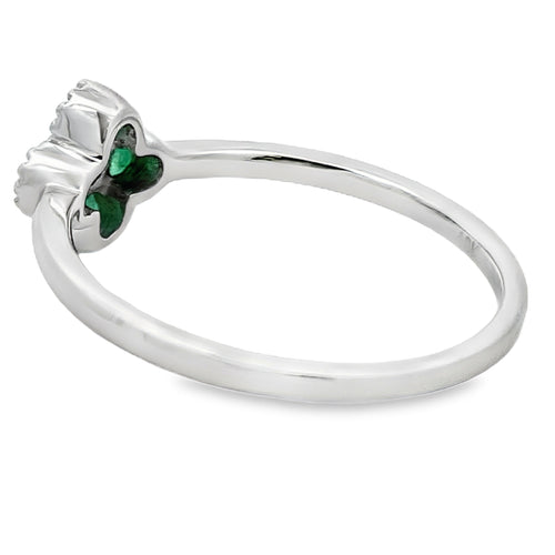 .15ct Emerald Diamond Ring 10KT White Gold Bids.com