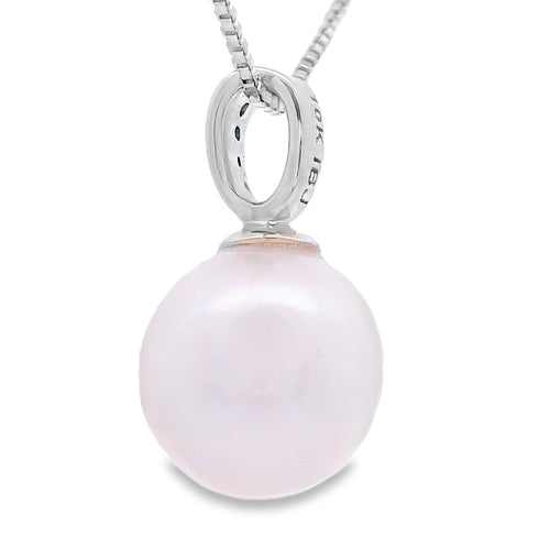 .01ct Pearl Diamond Fashion Pendants 10KT White Gold Bids.com