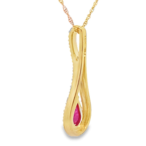 .48ct Ruby Diamond Fashion Pendants 10KT Yellow Gold Bids.com