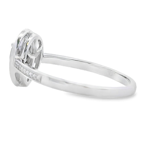 .46ct Quartz Diamond Ring 10KT White Gold Bids.com