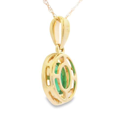 .46ct Emerald Diamond Fashion Pendants 10KT Yellow Gold Bids.com