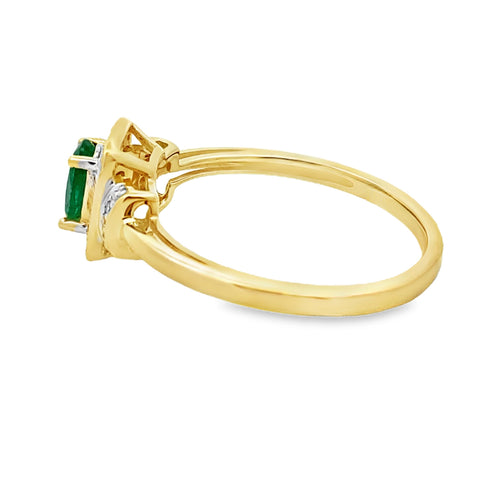 .45ct Emerald Diamond Ring 10KT Yellow Gold Bids.com