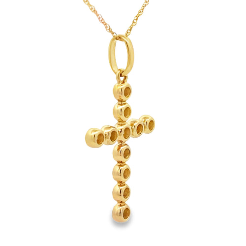 .31ct Diamond Cross Religious Pendant 14KT Yellow Gold Bids.com