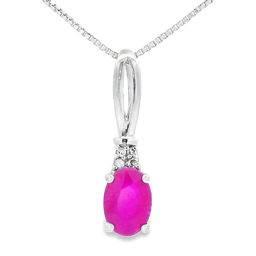 .38ct Ruby Diamond Fashion Pendants 10KT White Gold Bids.com