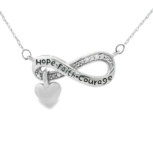 .04ct Diamond Cross Religious Pendant Sterling Silver Bids.com