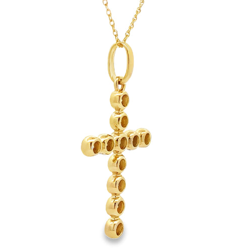 .50ct Diamond Cross Religious Pendant 14KT Yellow Gold Bids.com