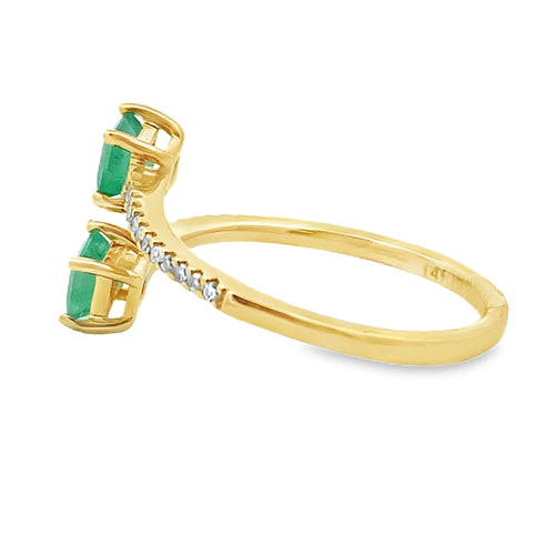 .47ct Emerald Diamond Ring 14KT Yellow Gold Bids.com