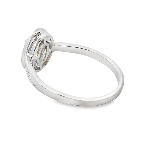 .47ct Citrine Diamond Ring 10KT White Gold Bids.com
