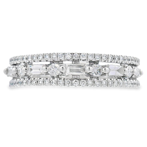 .50ct Diamond Fashion band rings 14KT White Gold Bids.com
